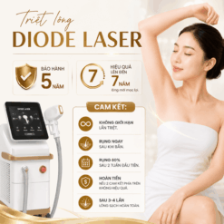 Triệt lông Diode Laser - Rụng lông ngay sau khi bắn.